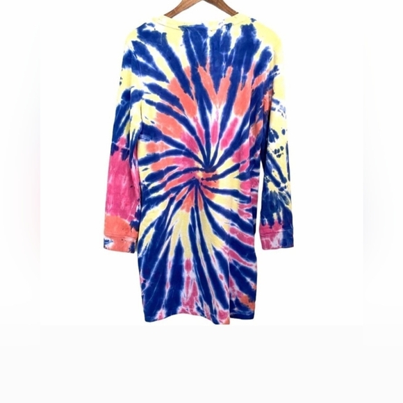 Tommy Hilfiger EUC Small Tie-Dye Long Sleeve Shirt Dress - Picture 3 of 3